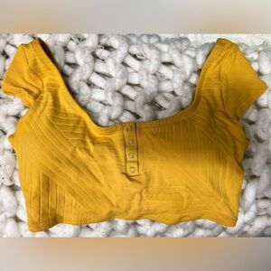 Aerie Mustard Yellow Swimsuit Top